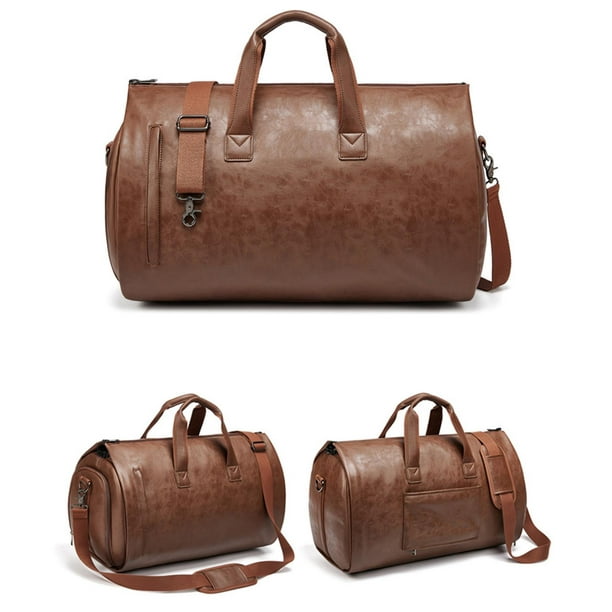  Leathfocus Bolsa de equipaje de viaje de cuero, bolso de mano  retro para hombre, Marrón : Ropa, Zapatos y Joyería