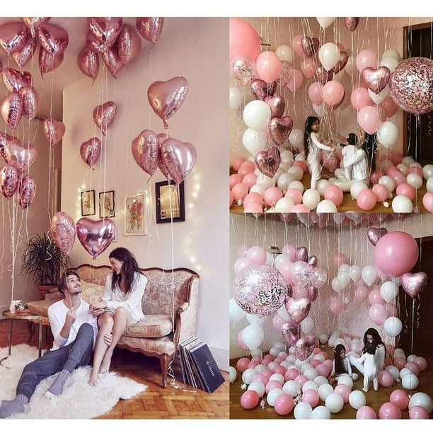 Aro con globos para bautizo  Globos, Globos rosados, Decoración con globos