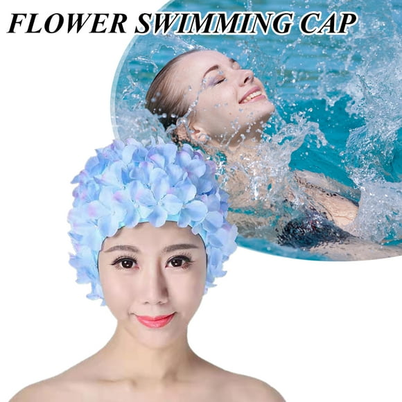 gorro de baño con flores en 3d gorro de baño transpirable gorro cómodo para deportes acuáticos para mujer