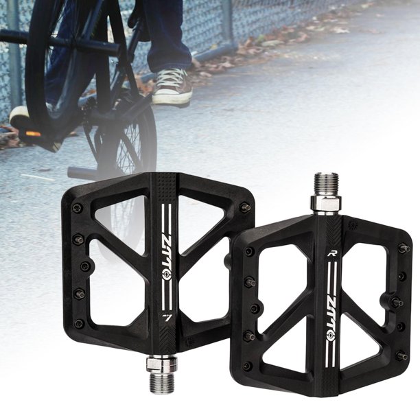 Pedales de bicicletas de monta a Pedal Piso 3 rodamientos con alfileres reempzables para bicicletas de carretera BMX negro DYNWAVEMX Pedal de