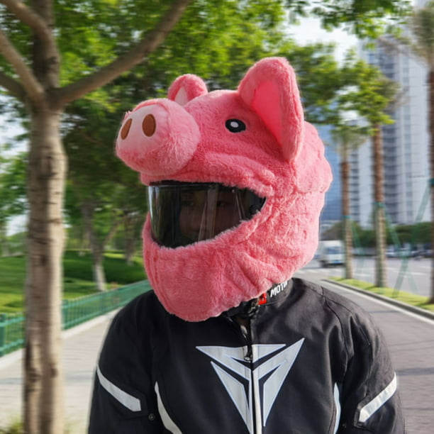 Funda para casco de motocicleta, funda para cabeza de cerdo divertida, casco  Universal para adultos huangjie unisex