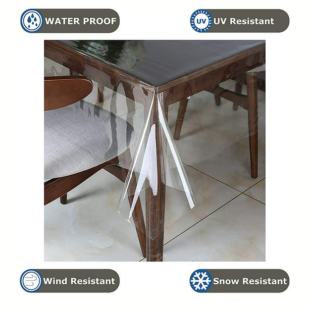 Mantel impermeable de PVC transparente para mesa, protector de escritorio  transparente, alfombrilla Wmkox3755yii hfskjfh3748