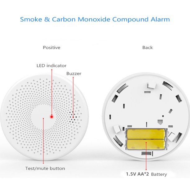 Detector de humo y monóxido de carbono WiFi inteligente Tuya 2 en