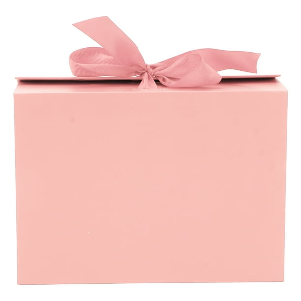 Caja de regalo de color, cajas de regalo simples y elegantes fáciles de  montar para fiestas (rosa)