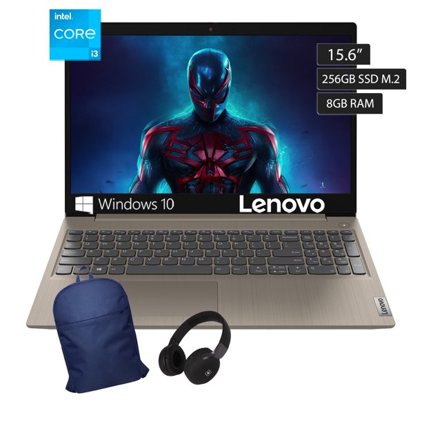 Laptop Lenovo Ideapad 3 15itl05 Core I3 1115g4 256gb Ssd 8gb Ram Más Mochila Y Audifonos 0203