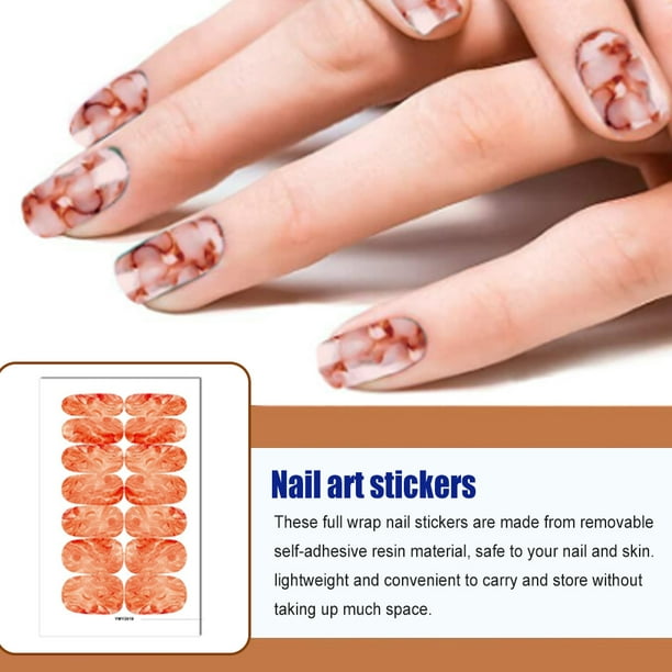 Pegatinas de uñas de gel Pegatinas de arte de uñas autoadhesivas  Calcomanías de uñas DIY yeacher tipo 1