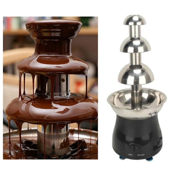 Stainless Chocolate Fondue Fountain Maker Small for Wedding Plug-US  Baoblaze fuente de chocolate