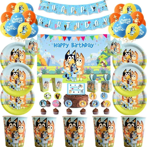 Set Decoración De Cumpleaños Bluey Y Bingo – Party Shop