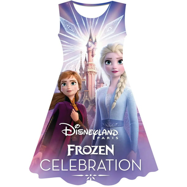 linda Relativo ambulancia Disney Frozen Elsa vestido 3D estampado niñas vestido Casual lindo  cumpleaños fiesta verano Elsa princesa comodidad princesa Dress10T Gao  Jinjia LED | Bodega Aurrera en línea
