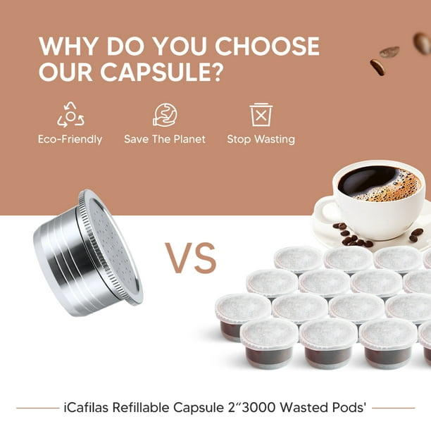 ICafilas-cápsulas de café de acero inoxidable para máquina de café