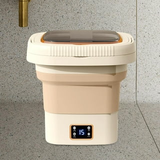 Lavadora portátil Mini lavadora plegable 6.5L Toallas prácticas automáticas  Mini lavadora plegable para apartamentos de viaje Apartamento Beige  Sunnimix mini lavadora