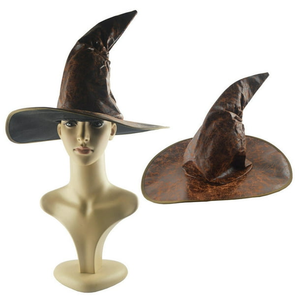 Disfraz con sombrero bruja marrón mujer