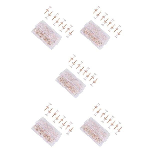 60 Pcs Transparent Rose Gold Push Pins Tacks Office School