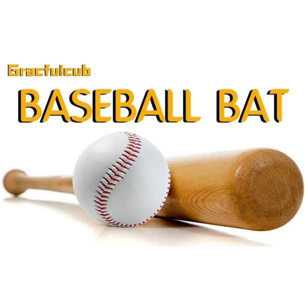  Bate de béisbol para adultos, bate de béisbol clásico de madera  juvenil para entrenamiento de béisbol, bates de béisbol de defensa personal  en el hogar para niños y adolescentes : Deportes