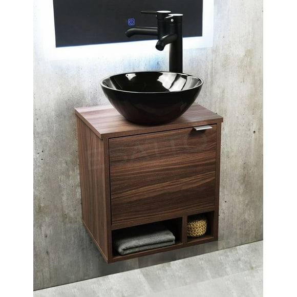 esatto mueble para baño dcnb nero n con lavabo llave y desages esatto dcnb nero n