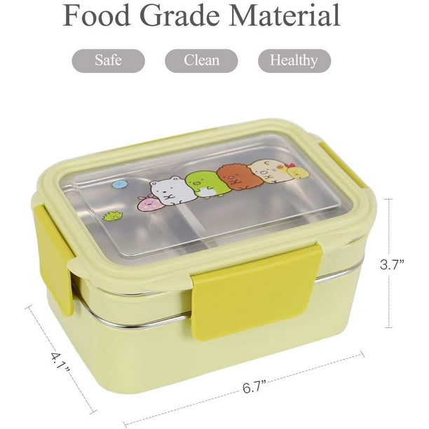 Fiambrera Bento Box para adultos y niños pequeños, contenedores de