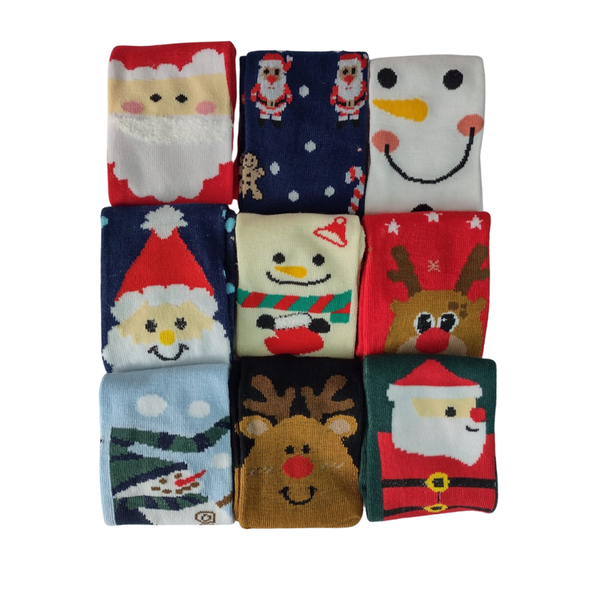 Calcetas Navideñas Niña 6-8 años Orejitas Algodón SET 10 Pares Mauya ...