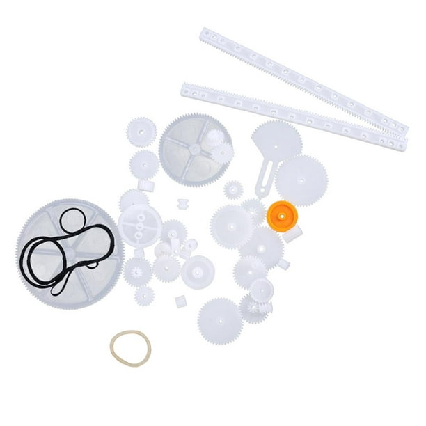 Kit de engranajes de plástico de 78 piezas, accesorios de engranajes de  motor, engranajes helicoidales de reducción simple doble para juguete Motor