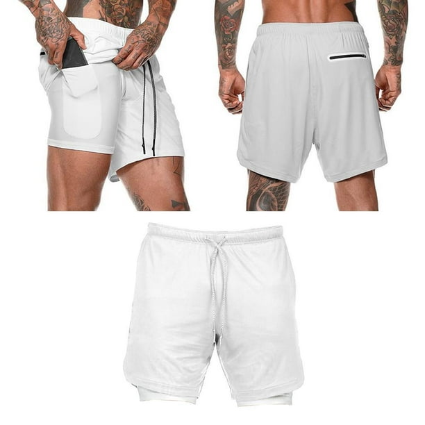 Pantalones cortos de entrenamiento para hombre, pantalones cortos  deportivos de entrenamiento ligero DYNWAVEMX Shorts deportivos para hombres