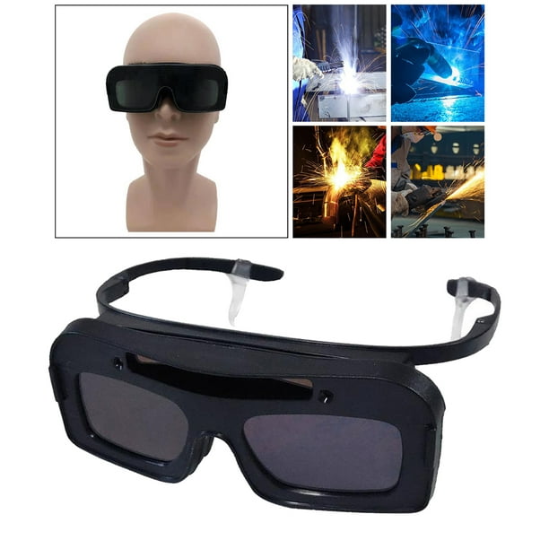 Gafas de soldadura con sentido de luz, oscurecimiento automático, gafas de  soldadura protectoras, máscara de casco, con guantes protectores de
