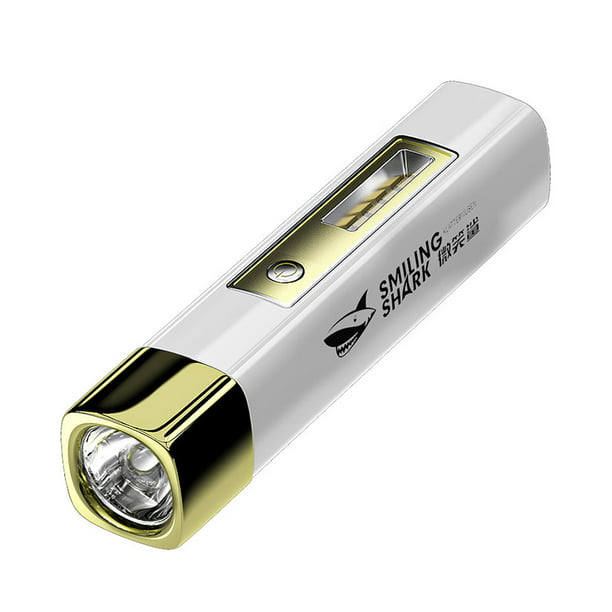Mini linterna LED recargable linterna portátil de carga USB Banco