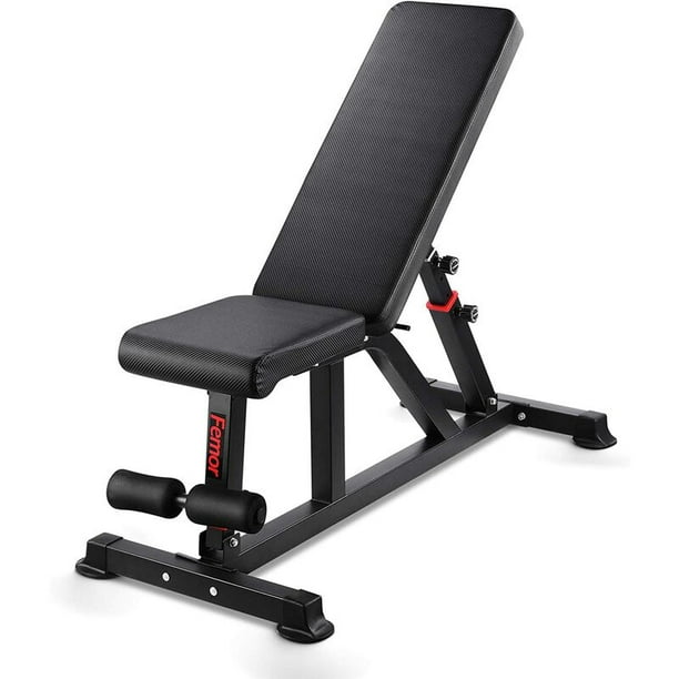 VIVITORY Banco de pesas plegable multifunción ajustable, banco de  entrenamiento olímpico con estante para sentadillas, soporte de  levantamiento de