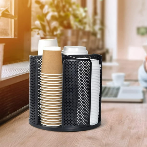 Organizador de tazas y tapas, dispensador de tazas de café giratorio de  360° para vasos de papel des YONGSHENG