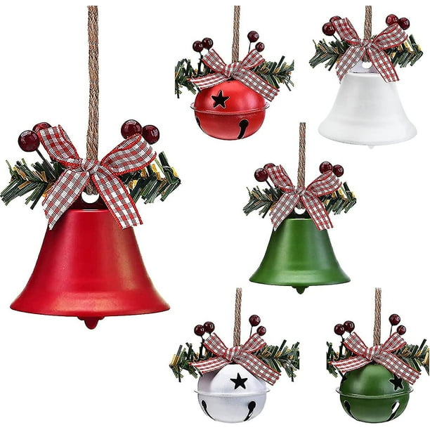 SEWACC 50 cascabeles redondos de metal de 0.866 pulgadas, campanas de  manualidades, cascabeles pequeños de Navidad, campanas de colores para
