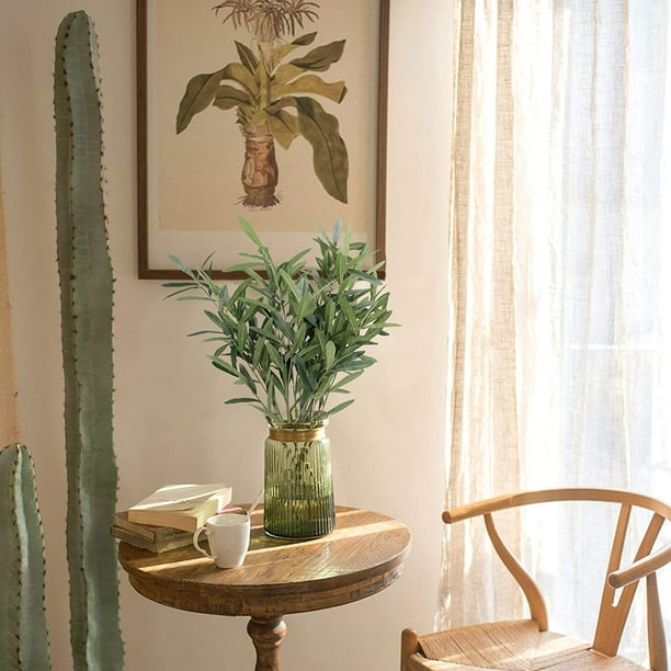 Rama de olivo artificial de 37 '' de altura, tallo grande con hojas, racimo  de imitación rústica, planta de imitación decorativa para jarrón de piso  interior, decoración de bodas -  México