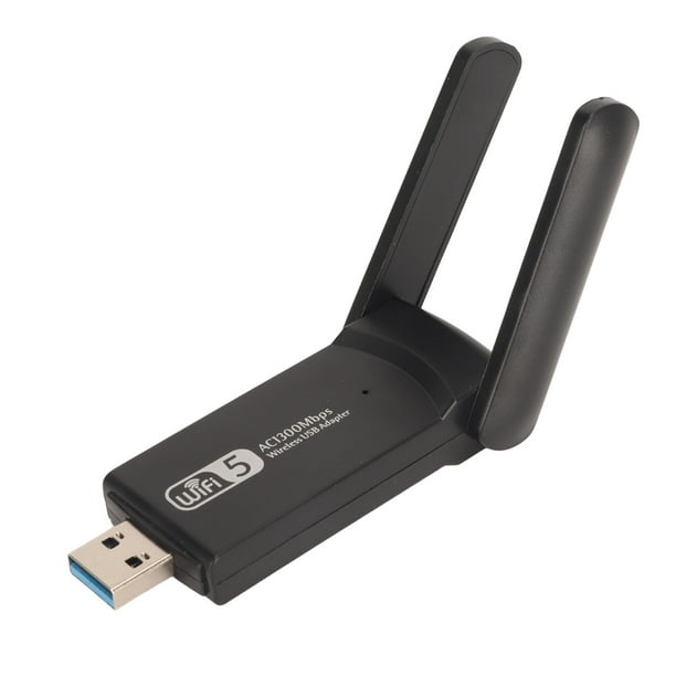 Adaptador inalámbrico USB WiFi para PC, AC1300Mbps USB 3.0 Dongle  inalámbrico WiFi 2.4G/5G Adaptador de red de doble banda Adaptador  inalámbrico para