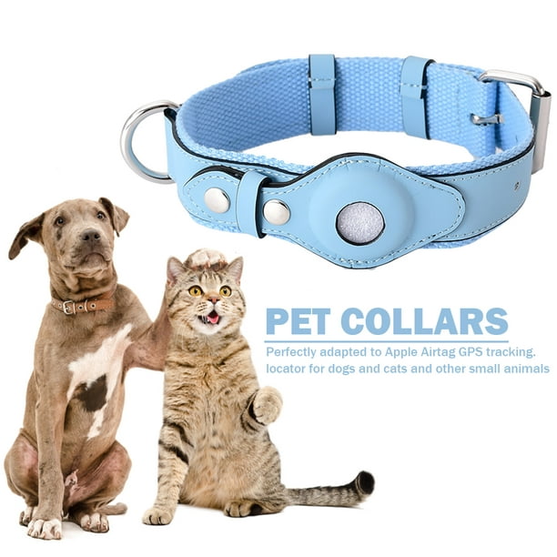 Collar GPS Tracker, localizador de gatos pequeños y perros, color azul  cielo