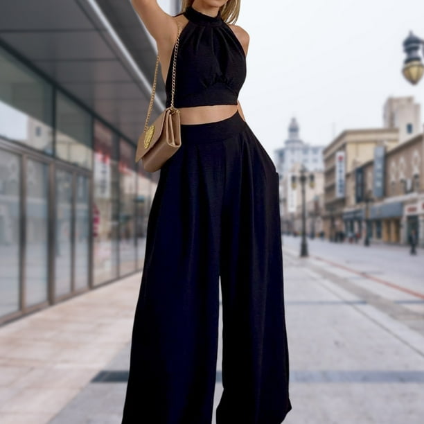  Elegante traje de oficina de 2 piezas para mujer, conjunto de  saco de trabajo + pantalón, Negro - : Ropa, Zapatos y Joyería