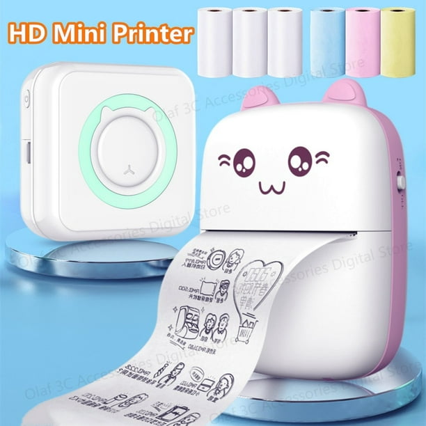 Olaf-Mini Impresora térmica portátil, papel sin tinta, Bluetooth, inal –  Together Shop