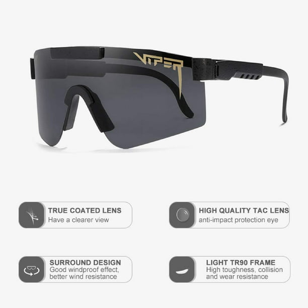 Gafas de sol Pit-Viper, gafas polarizadas para ciclismo Viper para hombres  y mujeres, deportes al aire libre, gafas Uv400 a prueba de viento Adepaton  WRMH-907-1