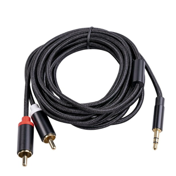 Cable RCA 1/1,8/3m 2 RCA Aux Cable de sonido Cable de 3,5 mm