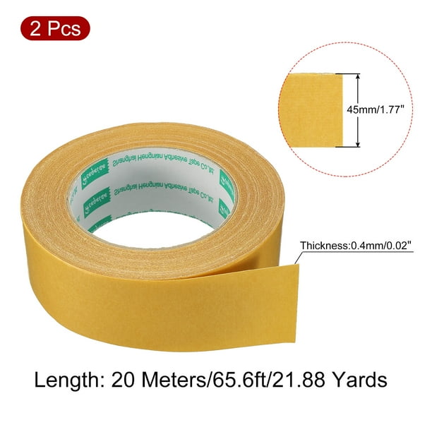  2 rollos de cinta adhesiva de doble cara de 20 pies en