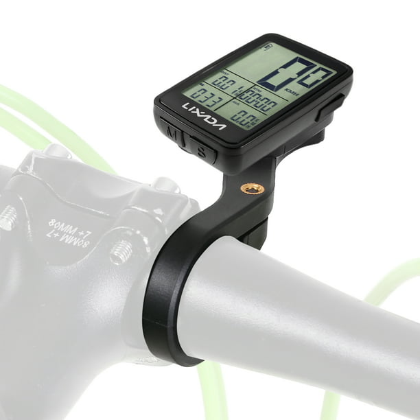 Computadora inalámbrica para bicicleta con velocímetro, podómetro.  Multifuncional con pantalla grande LCD retroiluminada