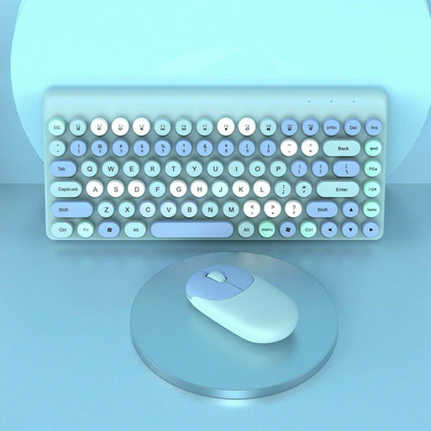 Combinación de teclado y ratón inalámbricos, conjunto de teclado y ratón  Bluetooth retroiluminado, recargable multidispositivo - AliExpress