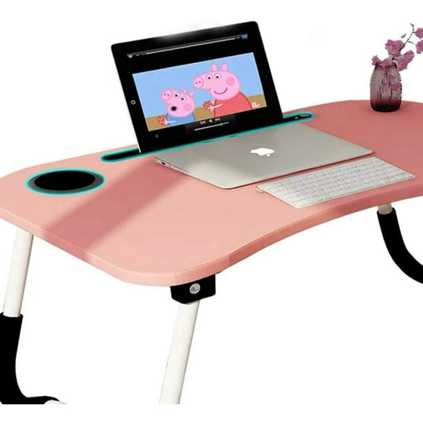 Mesa plegable para portátil para cama Mesa pequeña portátil En cama con USB  - China Mesa plegable para portátil para cama, Mesa pequeña para portátil