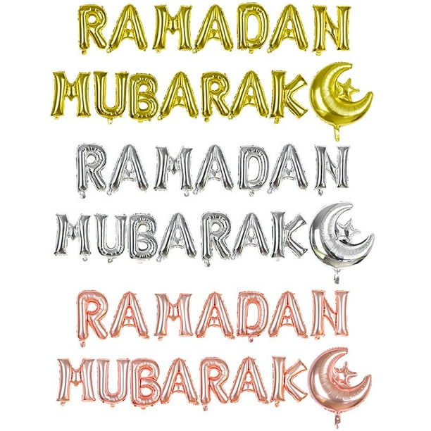 Pancarta de Ramadán Mubarak decoraciones de Ramadán para el hogar 2023  Ramadán Mubarak Kareem Decoraciones