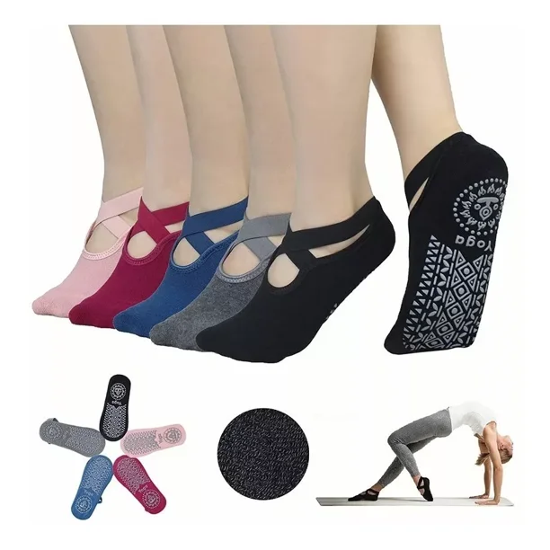 Calcetines Antiderrapantes sin logo para parques de trampolines, yoga,  pilates