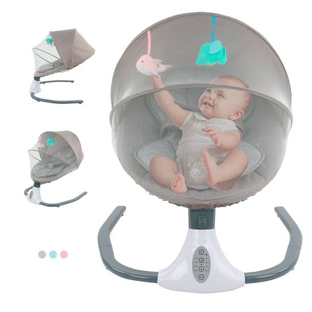 PERFECTOP Mecedora Eléctrica para Bebé, Columpio de bebé Musical