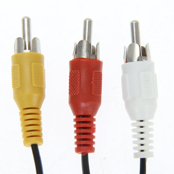 Cable con plug 3.5 mm a 3 plugs RCA para videocámara, d