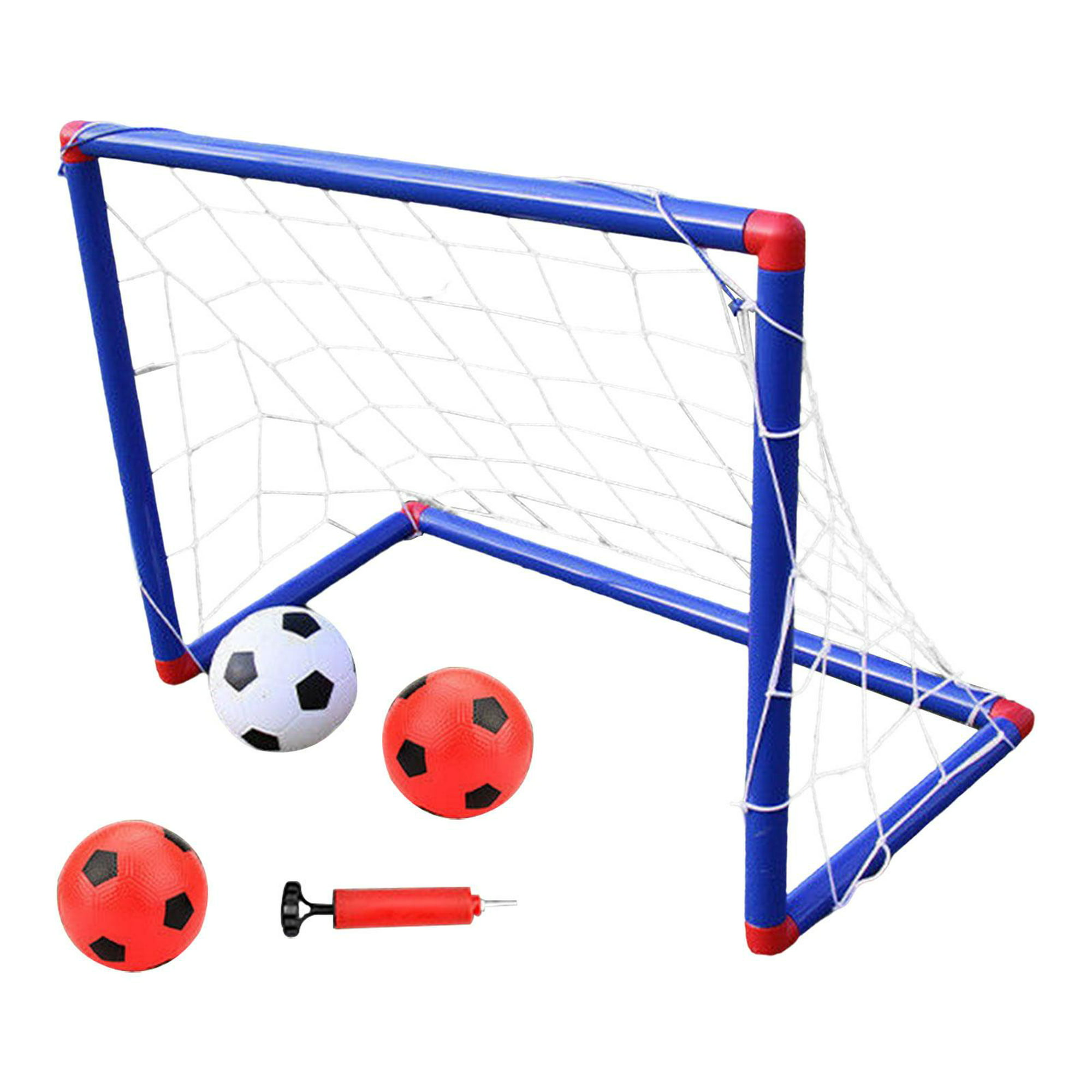 Kits de portería de fútbol para niños, y balones de fútbol portátiles para  patio trasero con bomba, fútbol 3 balones de fútbol Sharpla Gol