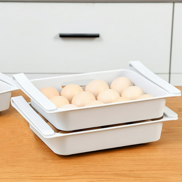 Huevo Crujiente Cajón tipo cajón para huevos, antiextrusión, organizador de  nevera, accesorios para nevera