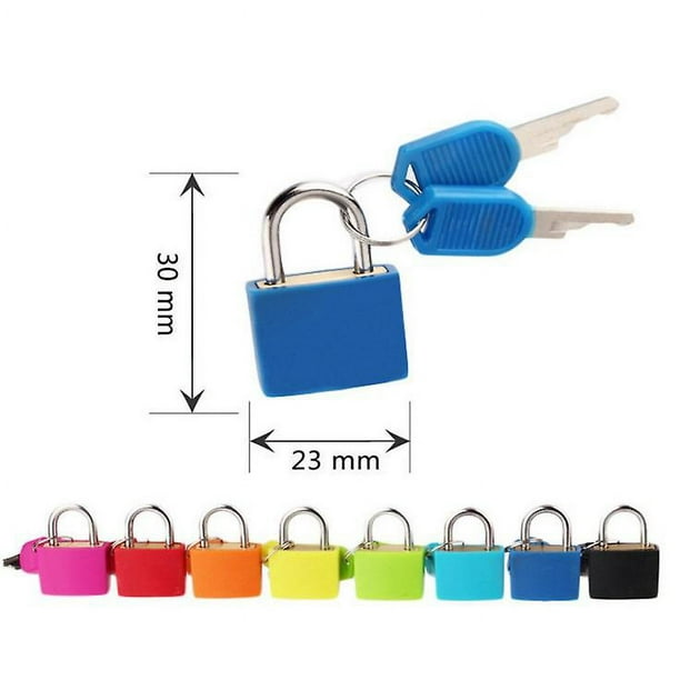 Mini candado para maleta de 6 piezas con 2 llaves, candados para equipaje  pequeños de 6 colores, candados para mochilas, maletas de viaje, taquillas