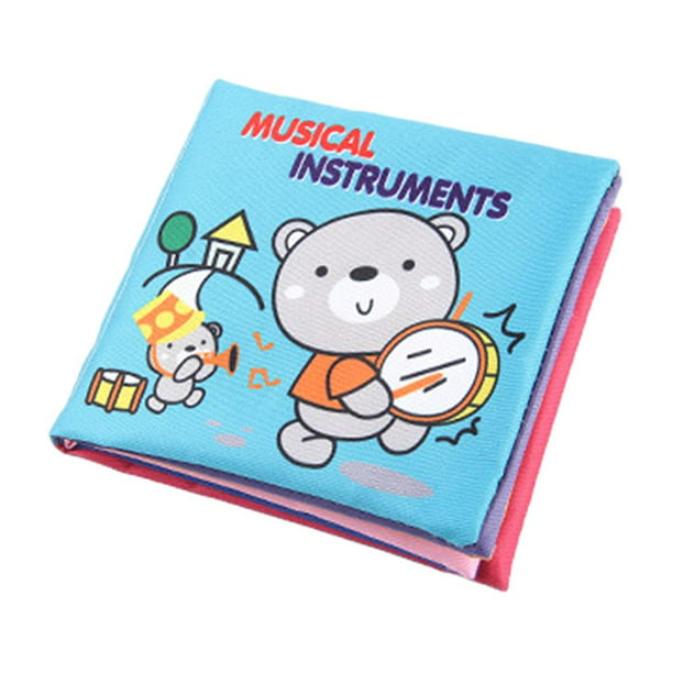 Libros para bebés, primeros libros , libro de juguete sensorial,  aprendizaje , interactivo, suave instrumento musical Zulema libros blandos