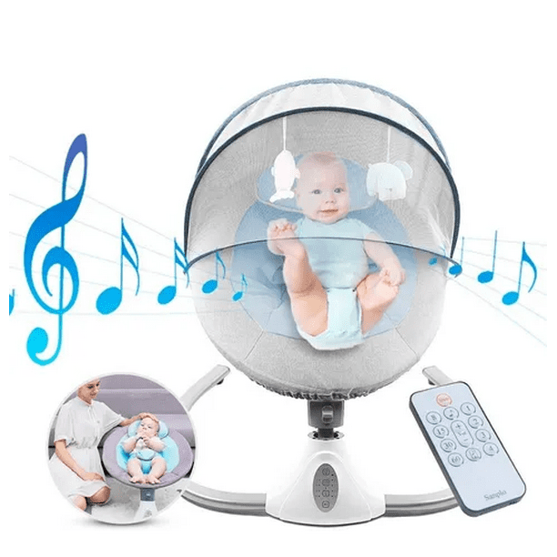 Columpio Mecedora Para Bebé Eléctrico Con Música y Conexión Bluetooth Baby  Gaon GNBS01