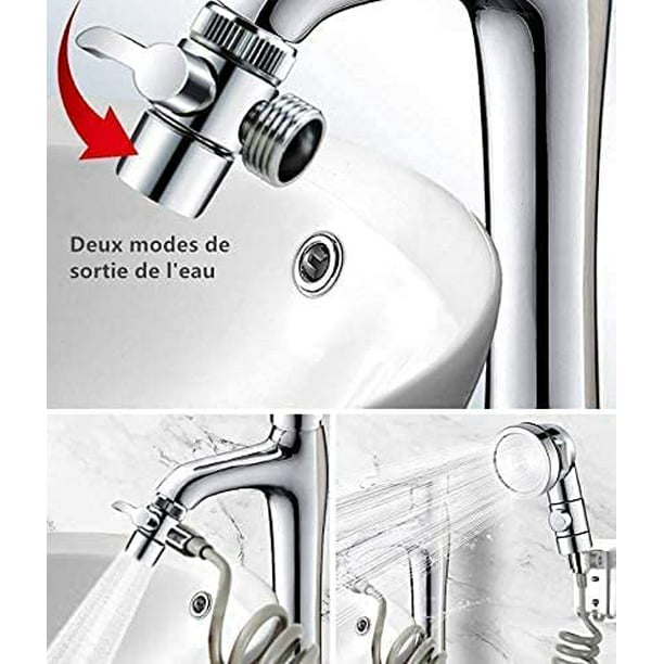 Kit de ducha de lavabo, Kit de ducha de lavabo, Kit de ducha de lavabo con  manguera telescópica, adaptador de grifo G1/2 para lavacabezas / lavabo