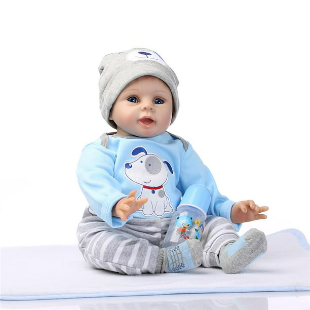Muñeca Reborn de silicona Flexible para bebé, juguete de
